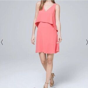 NWOT White House Black Market Popover Shift Dress - Tea Rose